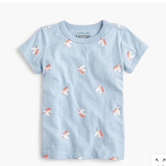 J. Crew Other - JCrew Girls' unicorn-print T-shirt NWT size 6-7